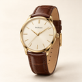 Serahcore Regent Ivory men’s watch in Ivory / Brown, complete three-quarter studio view with Serahcore wordmark.